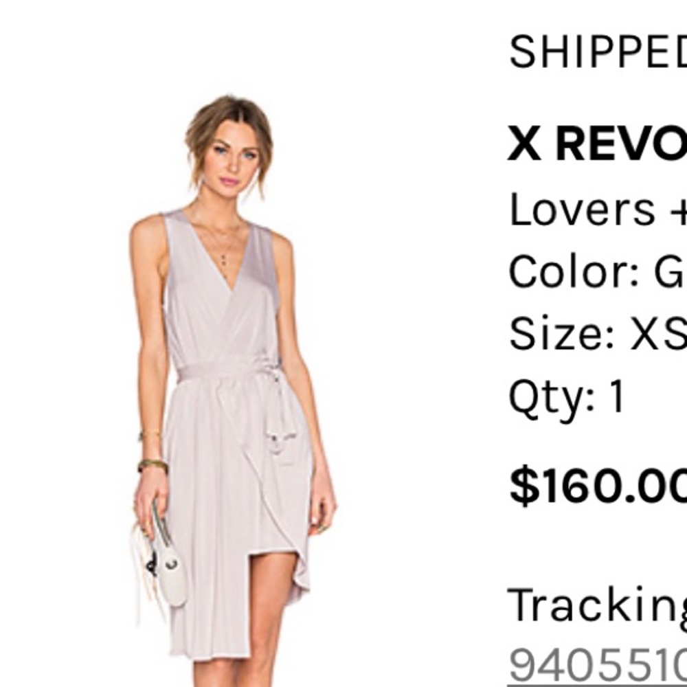 Satin midi wrap dress in a mauve color